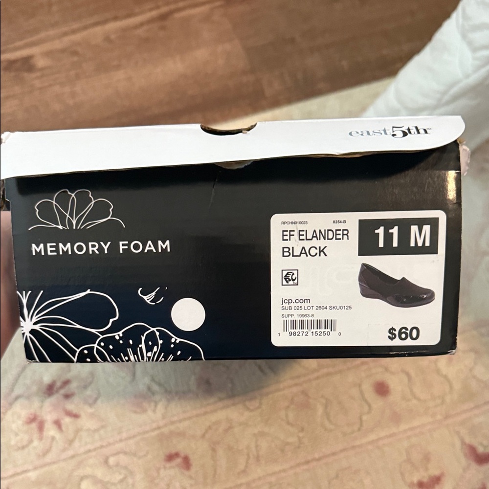 East 5th Black Memory Foam Flats
